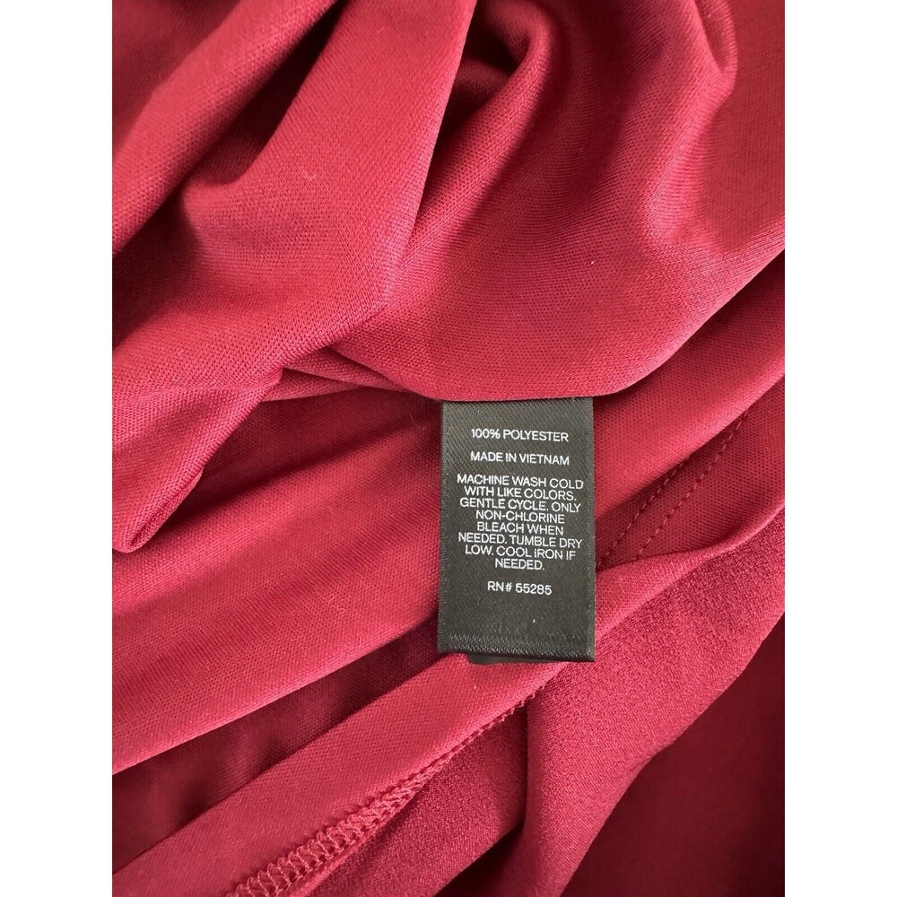 NWT Express Red Classic Satin Cami Slip Wrap Dress Formal Wedding Midi Feminine - Picture 4 of 4